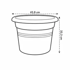 Elho Bloempot Green Basics Cilinder - D 45 Cm - Zwart -Boom Ziel Verkoop 8711904138820.in12