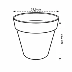 Elho Bloempot Loft Urban Rond Wielen - D 40 Cm - Antraciet -Boom Ziel Verkoop 8711904185343.in12