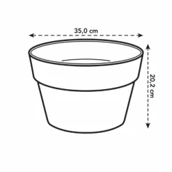 Elho Schaal Loft Urban - D 35 Cm - Wit 14 Elho Schaal Loft Urban - D 35 Cm - Wit -Boom Ziel Verkoop 8711904272449.in12