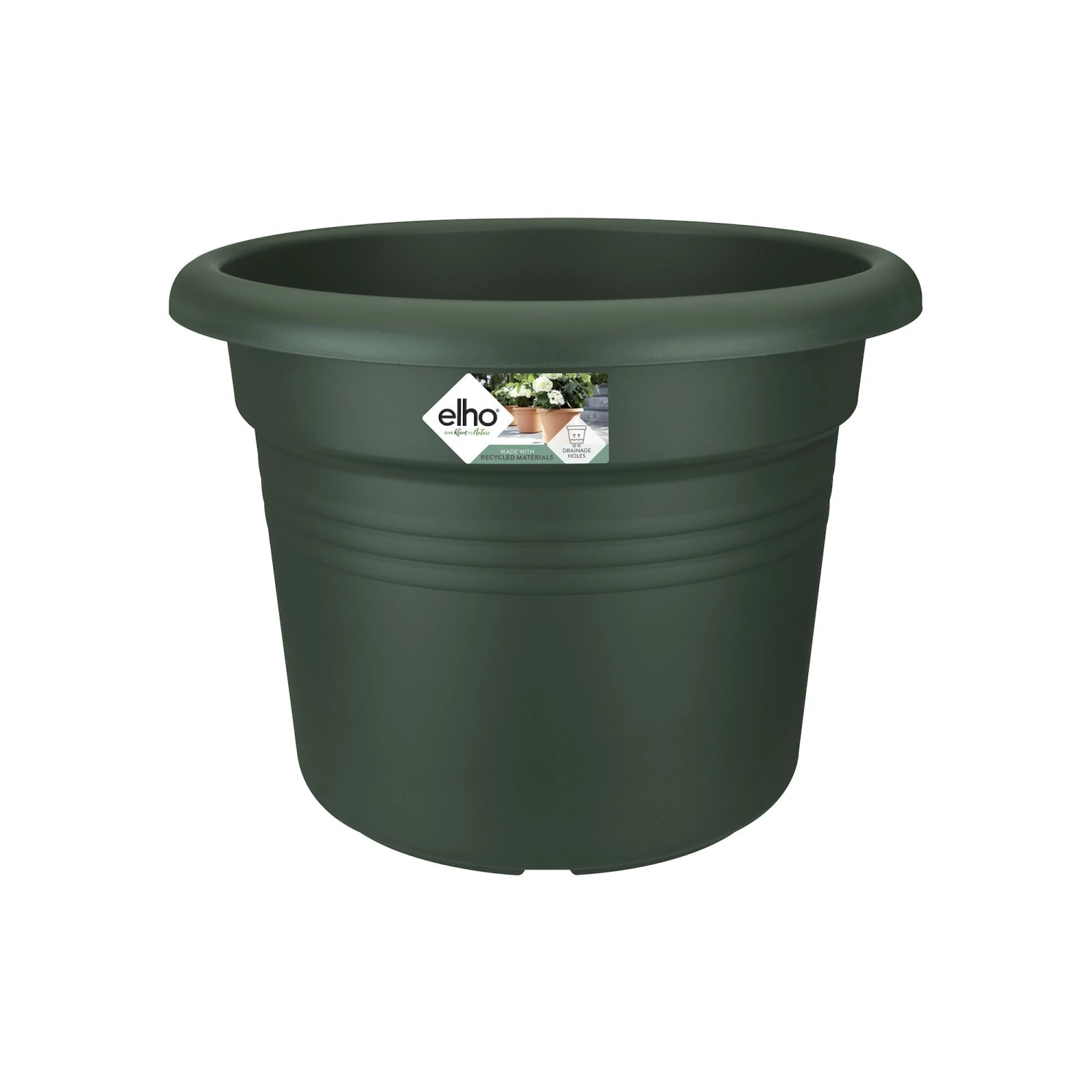 Elho Bloempot Green Basics Cilinder - D 40 Cm - Blad Groen 1 Elho Bloempot Green Basics Cilinder - D 40 Cm - Blad Groen