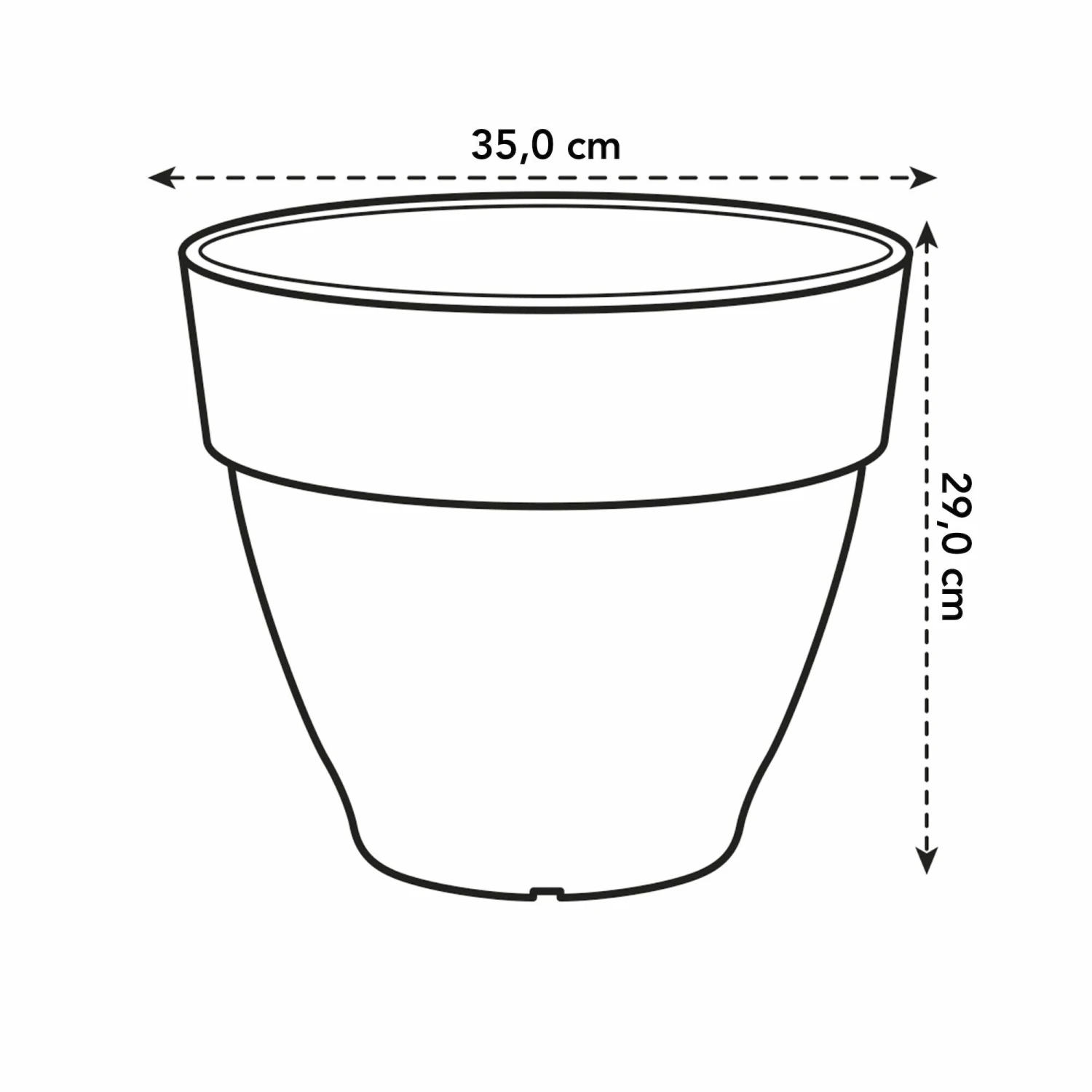 Elho Bloempot Vibia Campana Rond - D 35 Cm - Antraciet 10 Elho Bloempot Vibia Campana Rond - D 35 Cm - Antraciet - Afbeelding 10