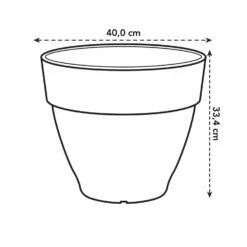 Elho Bloempot Vibia Campana Rond - D 40 Cm - Antraciet 20 Elho Bloempot Vibia Campana Rond - D 40 Cm - Antraciet -Boom Ziel Verkoop 8711904333218.in12