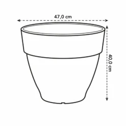 Elho Bloempot Vibia Campana Rond - D 47 Cm - Antraciet 18 Elho Bloempot Vibia Campana Rond - D 47 Cm - Antraciet -Boom Ziel Verkoop 8711904333225.in12