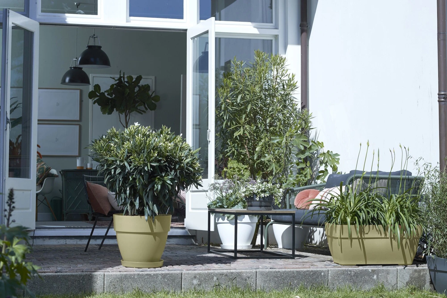 Elho Bloempot Vibia Campana Rond - D 35 Cm - Saliegroen 7 Elho Bloempot Vibia Campana Rond - D 35 Cm - Saliegroen - Afbeelding 7