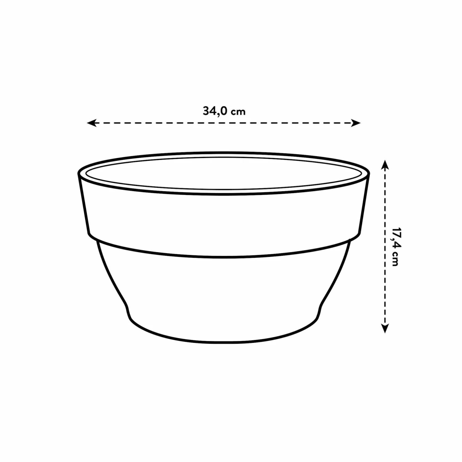 Elho Schaal Vibia Campana - D 34 Cm - Antraciet 9 Elho Schaal Vibia Campana - D 34 Cm - Antraciet - Afbeelding 9