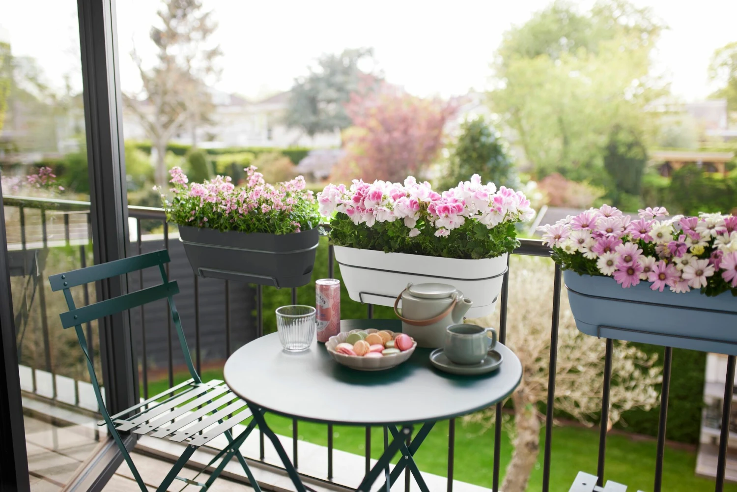 Elho Balkonbak Vibia Campana - L 50 Cm - Vintage Blauw 8 Elho Balkonbak Vibia Campana - L 50 Cm - Vintage Blauw - Afbeelding 8