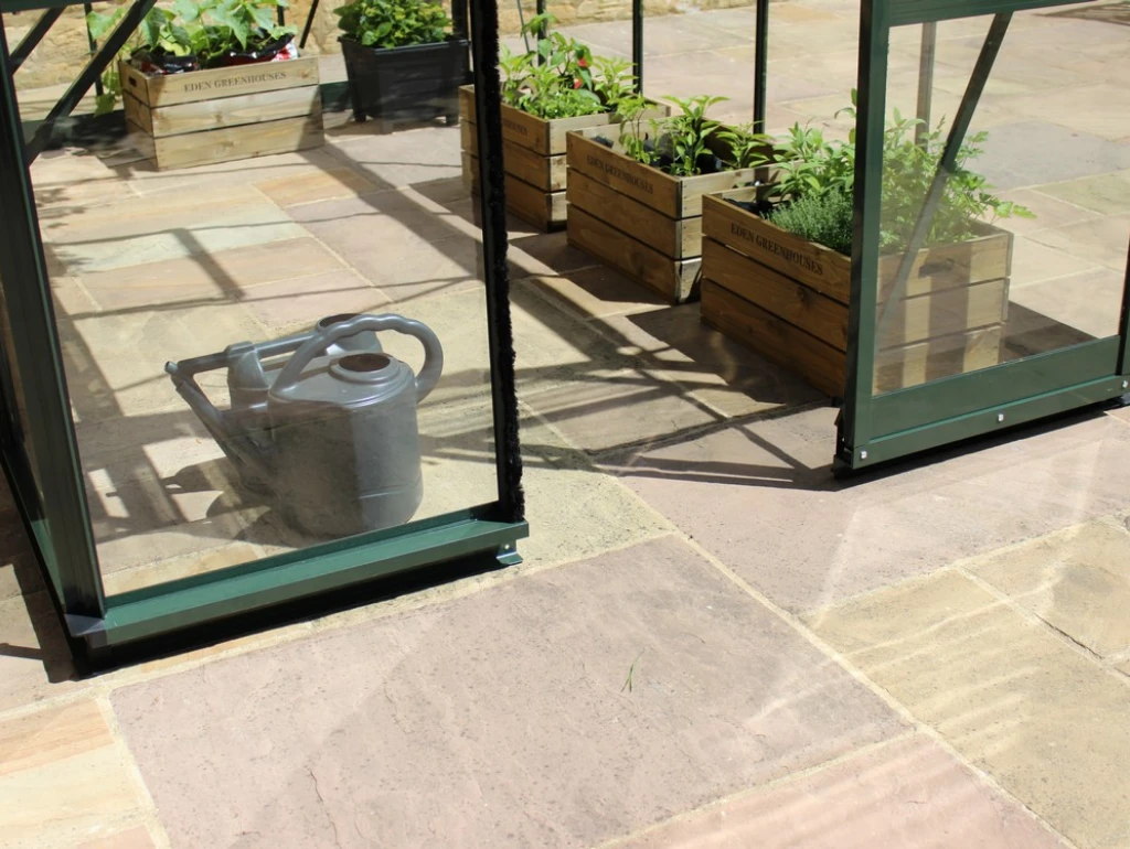 Halls Greenhouses Tuinkas Birdlip 44 - Groen Gecoat 2 Halls Greenhouses Tuinkas Birdlip 44 - Groen Gecoat - Afbeelding 2