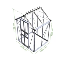Halls Greenhouses Tuinkas Birdlip 44 - Groen Gecoat 11 Halls Greenhouses Tuinkas Birdlip 44 - Groen Gecoat -Boom Ziel Verkoop birdlip 44 groen 5 8718226339706 tuinland