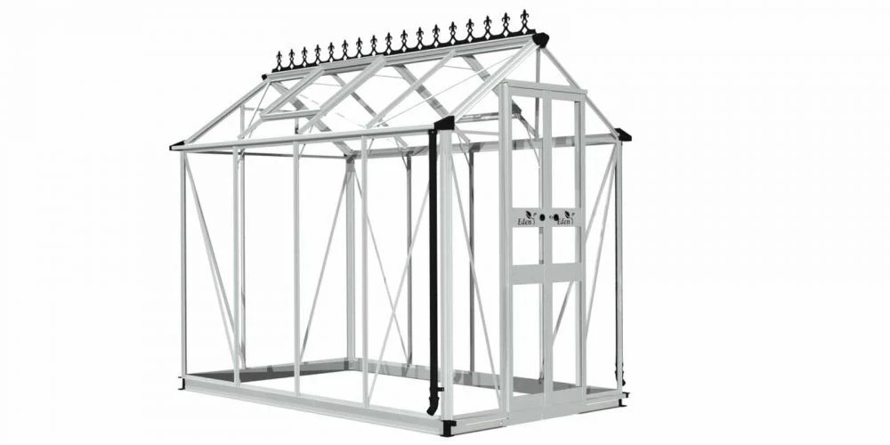 Halls Greenhouses Tuinkas Birdlip 84 - Zwart Gecoat 5 Halls Greenhouses Tuinkas Birdlip 84 - Zwart Gecoat - Afbeelding 5
