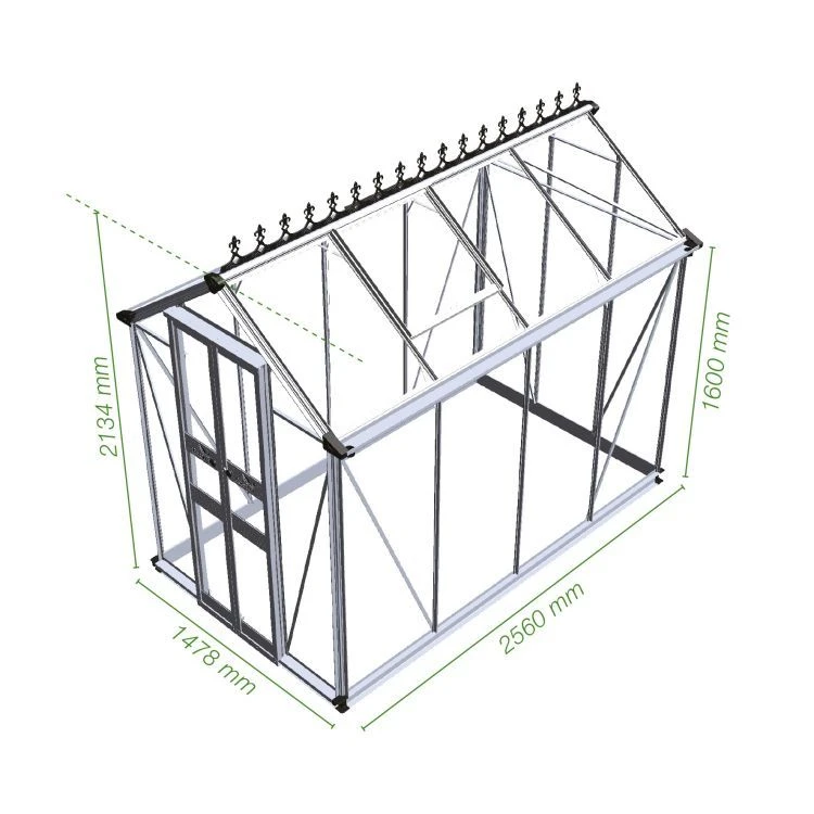 Halls Greenhouses Tuinkas Birdlip 84 - Groen Gecoat 5 Halls Greenhouses Tuinkas Birdlip 84 - Groen Gecoat - Afbeelding 5