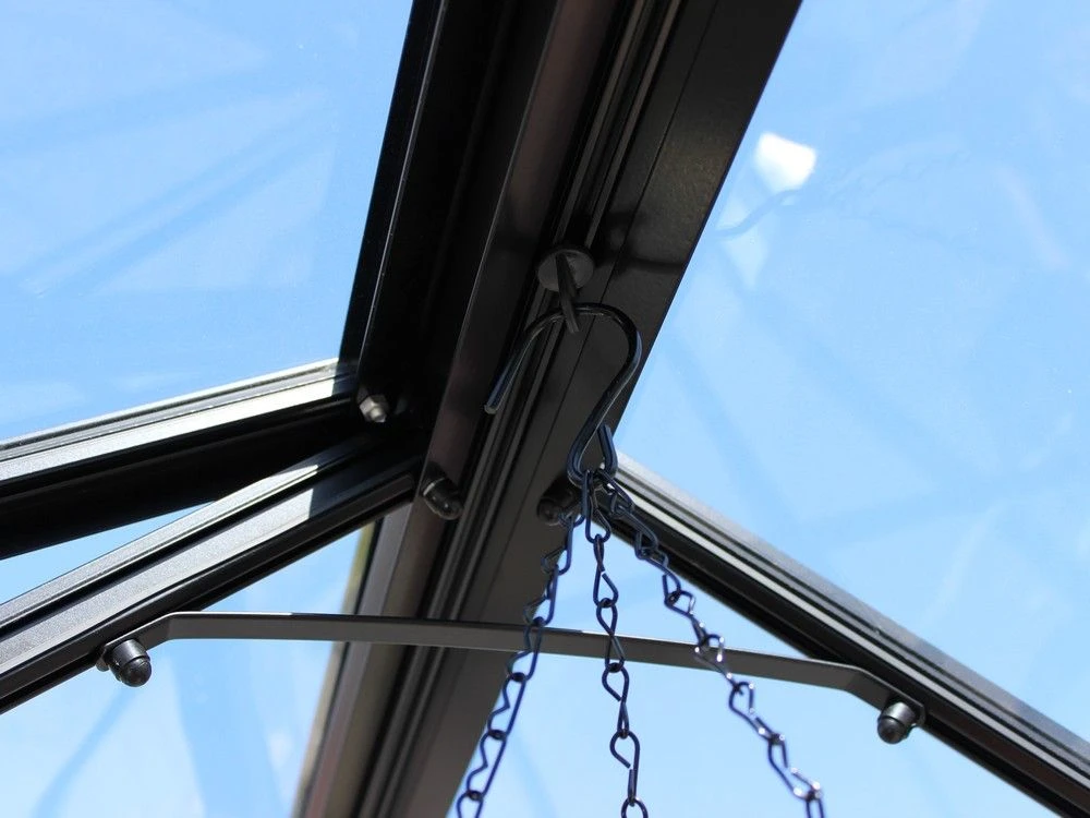 Halls Greenhouses Tuinkas Birdlip 64 - Zwart Gecoat 3 Halls Greenhouses Tuinkas Birdlip 64 - Zwart Gecoat - Afbeelding 3