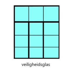 Halls Greenhouses Muurkas WG 62 - Blank -Boom Ziel Verkoop muurkas veiligheidsglas tuinland