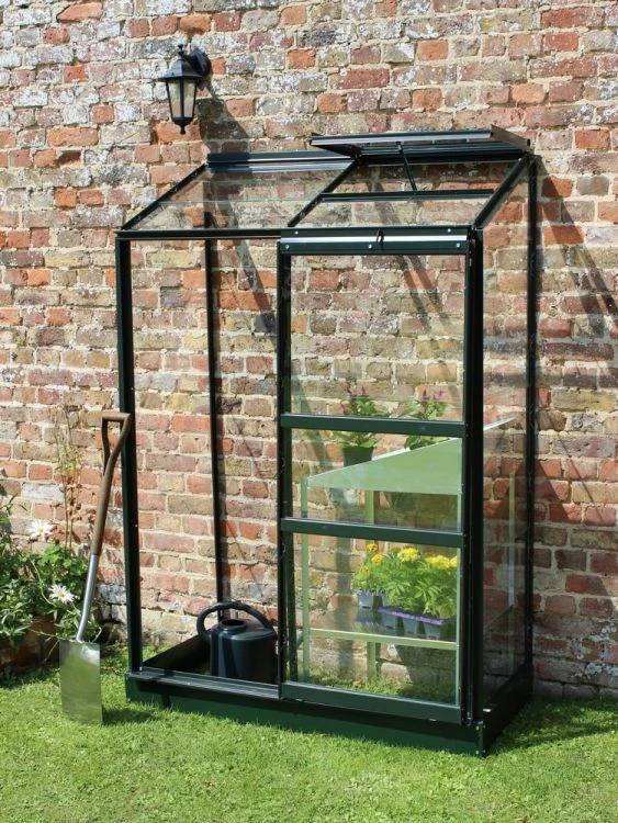 Halls Greenhouses Muurkas WG 42 - Groen Gecoat 2 Halls Greenhouses Muurkas WG 42 - Groen Gecoat - Afbeelding 2