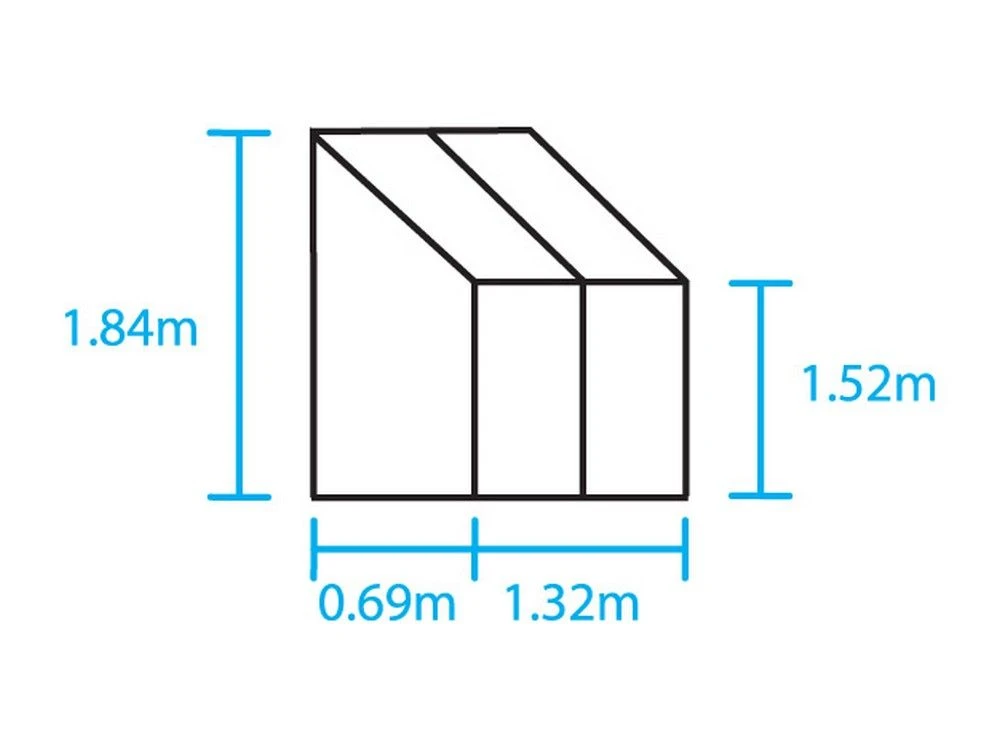 Halls Greenhouses Muurkas WG 42 - Groen Gecoat 3 Halls Greenhouses Muurkas WG 42 - Groen Gecoat - Afbeelding 3