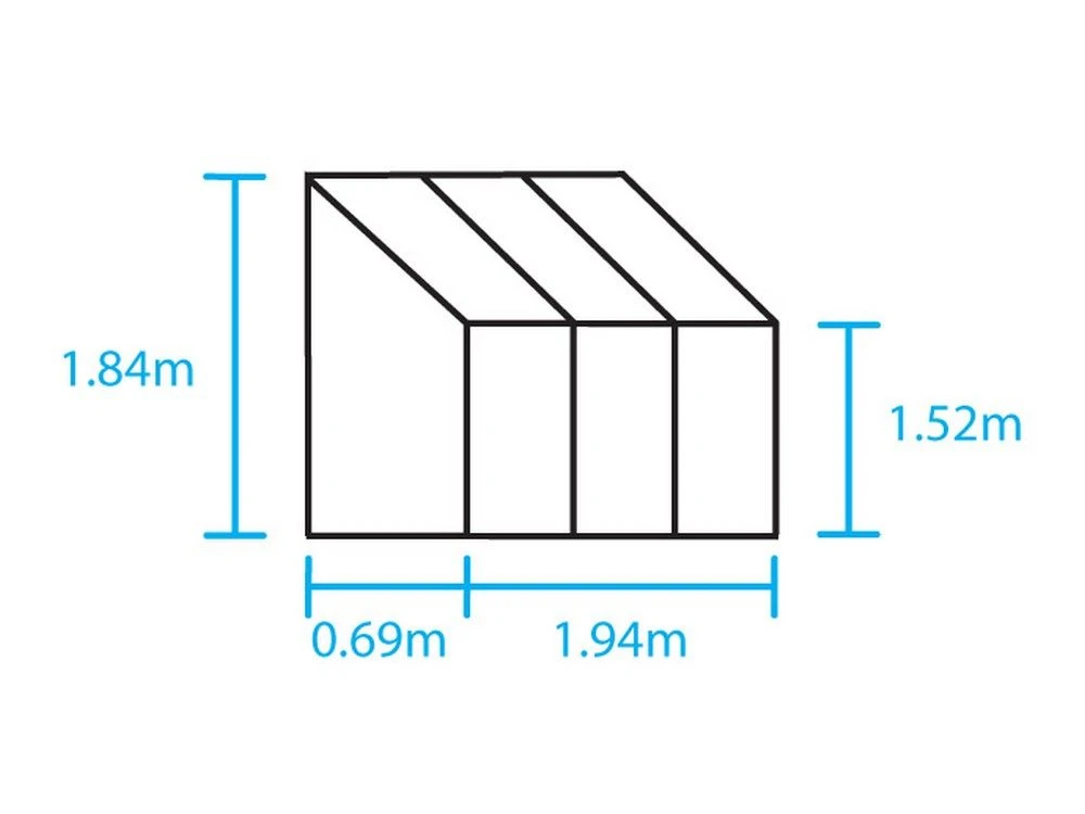 Halls Greenhouses Muurkas WG 62 - Groen Gecoat 7 Halls Greenhouses Muurkas WG 62 - Groen Gecoat - Afbeelding 7