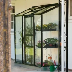 Halls Greenhouses Muurkas WG 62 - Groen Gecoat 11 Halls Greenhouses Muurkas WG 62 - Groen Gecoat -Boom Ziel Verkoop muurkas wg 62 groen 3 8718215761075 tuinland