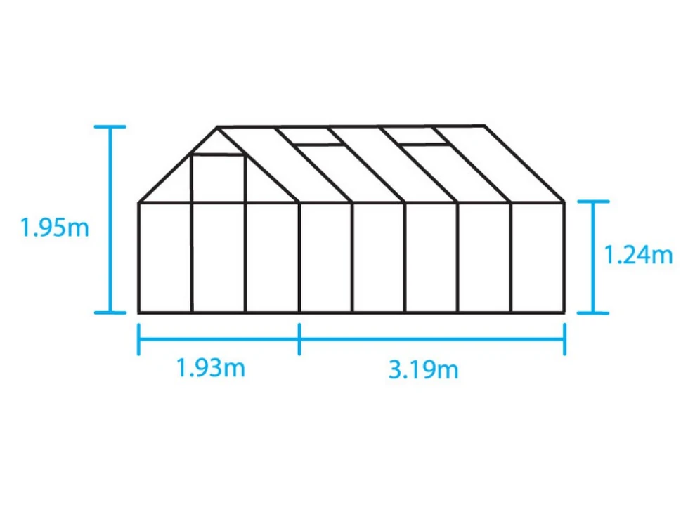 Halls Greenhouses Tuinkas Popular 106 - Blank 3 Halls Greenhouses Tuinkas Popular 106 - Blank - Afbeelding 3