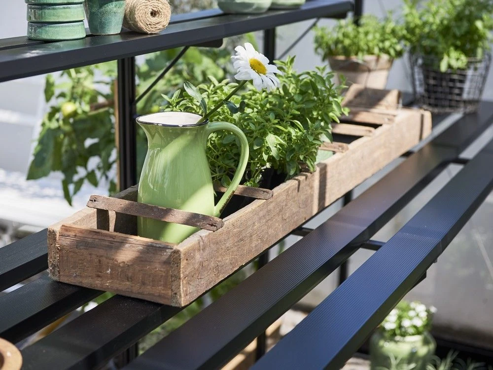 Halls Greenhouses Tafel Qube 168 -Geïntegreerd Zwart Gecoat 3 Halls Greenhouses Tafel Qube 168 -Geïntegreerd Zwart Gecoat - Afbeelding 3