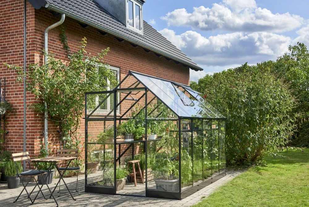 Halls Greenhouses Tuinkas Qube 106 - Zwart Gecoat 3 Halls Greenhouses Tuinkas Qube 106 - Zwart Gecoat - Afbeelding 3