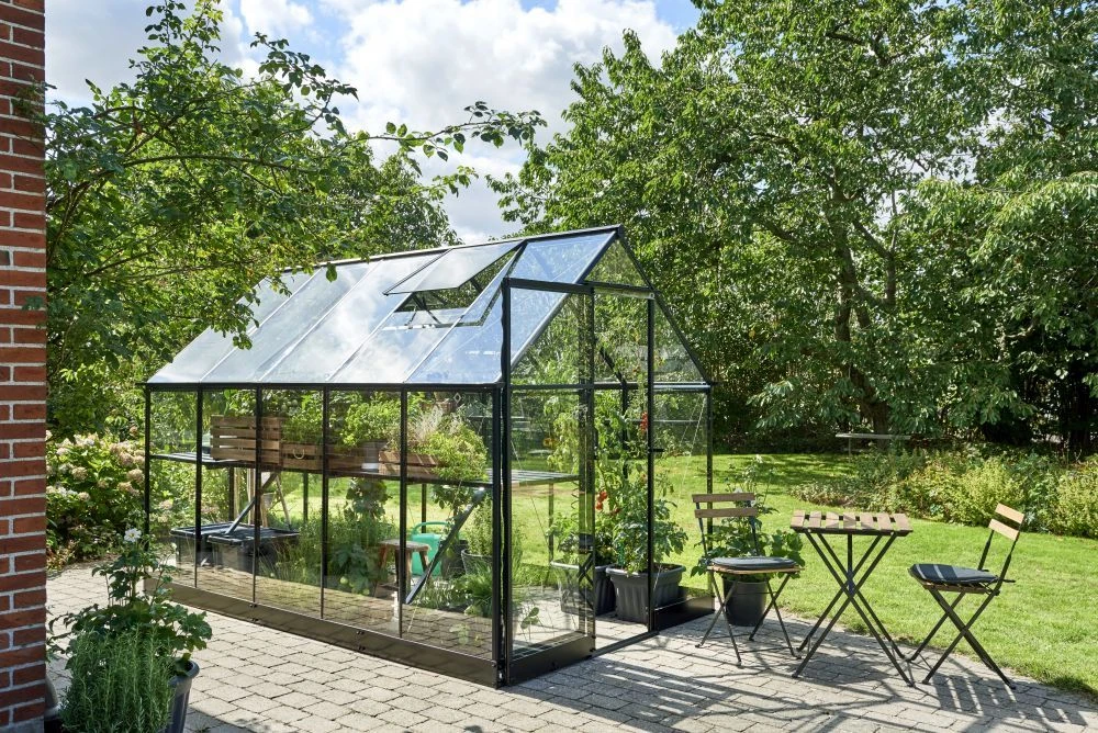 Halls Greenhouses Tuinkas Qube 106 - Zwart Gecoat 4 Halls Greenhouses Tuinkas Qube 106 - Zwart Gecoat - Afbeelding 4