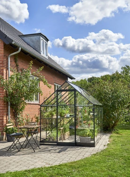 Halls Greenhouses Tuinkas Qube 106 - Zwart Gecoat 5 Halls Greenhouses Tuinkas Qube 106 - Zwart Gecoat - Afbeelding 5