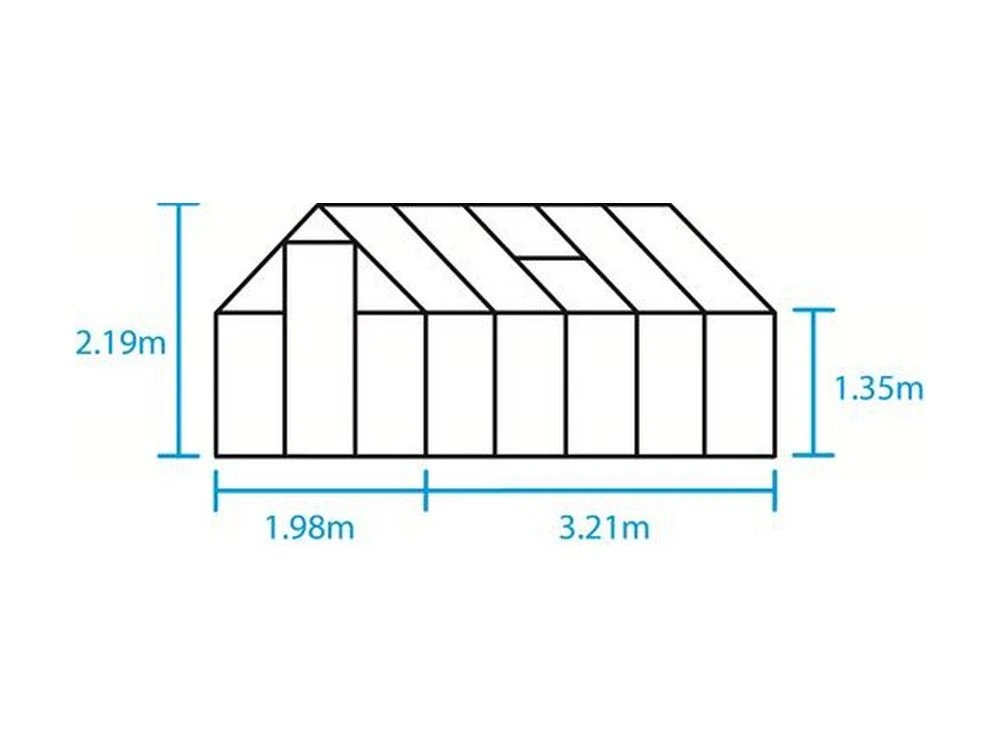 Halls Greenhouses Tuinkas Qube 106 - Zwart Gecoat 9 Halls Greenhouses Tuinkas Qube 106 - Zwart Gecoat - Afbeelding 9