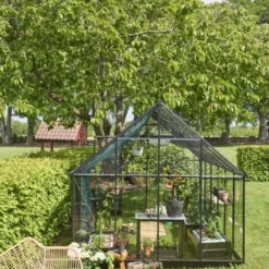 Halls Greenhouses Tuinkas Qube 128 - Zwart Gecoat -Boom Ziel Verkoop qube 128 3 8719214382254 tuinland