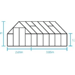 Halls Greenhouses Tuinkas Qube 128 - Zwart Gecoat -Boom Ziel Verkoop qube 128 9 719214382254 tuinland