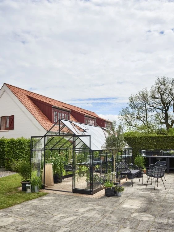 Halls Greenhouses Tuinkas Qube 168 - Zwart Gecoat 6 Halls Greenhouses Tuinkas Qube 168 - Zwart Gecoat - Afbeelding 6