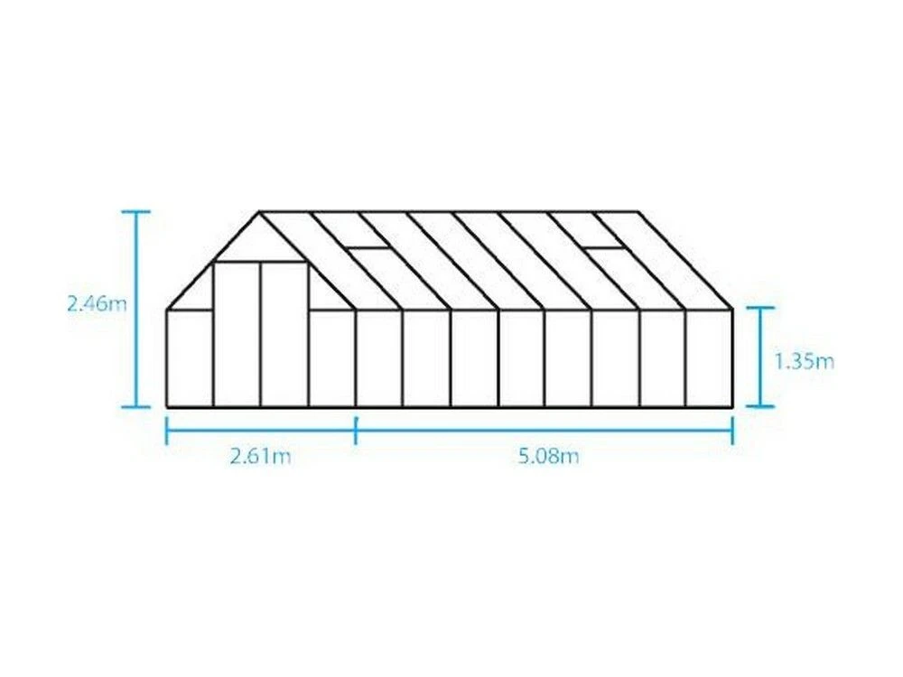 Halls Greenhouses Tuinkas Qube 168 - Zwart Gecoat 9 Halls Greenhouses Tuinkas Qube 168 - Zwart Gecoat - Afbeelding 9