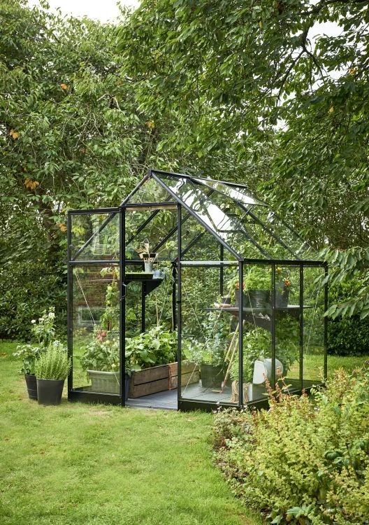 Halls Greenhouses Tuinkas Qube 66 - Zwart Gecoat 6 Halls Greenhouses Tuinkas Qube 66 - Zwart Gecoat - Afbeelding 6