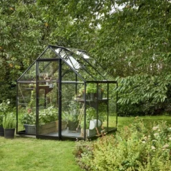 Halls Greenhouses Tuinkas Qube 66 - Zwart Gecoat