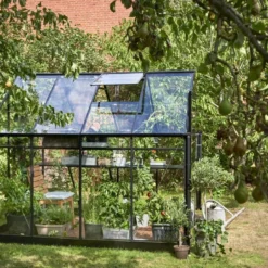 Halls Greenhouses Tuinkas Qube 86 - Zwart Gecoat -Boom Ziel Verkoop qube 86 2 8719214381677 tuinland