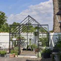 Halls Greenhouses Tuinkas Qube 88 - Zwart Gecoat -Boom Ziel Verkoop qube 88 2 8719214382247 tuinland
