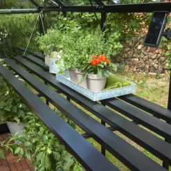 Halls Greenhouses Tafel Qube 168 -Geïntegreerd Zwart Gecoat