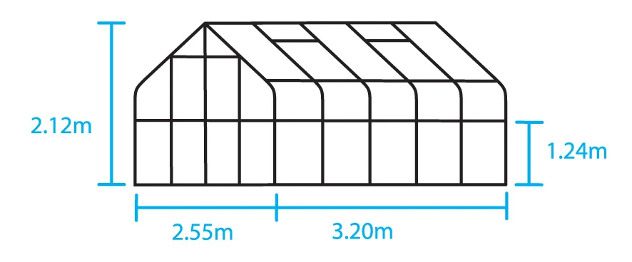 Halls Greenhouses Supreme 108 - Groen Gecoat 7 Halls Greenhouses Supreme 108 - Groen Gecoat - Afbeelding 7