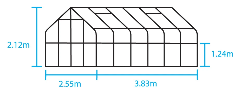 Halls Greenhouses Supreme 128 - Groen Gecoat 1 Halls Greenhouses Supreme 128 - Groen Gecoat