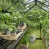 Halls Greenhouses Tafel Birdlip 64 -Geïntegreerd Zwart Gecoat