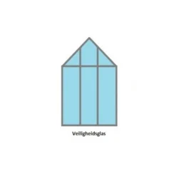 Halls Greenhouses Tuinkas Qube 88 - Zwart Gecoat -Boom Ziel Verkoop veiligheidsglas tuinland 2